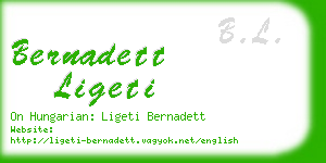 bernadett ligeti business card
